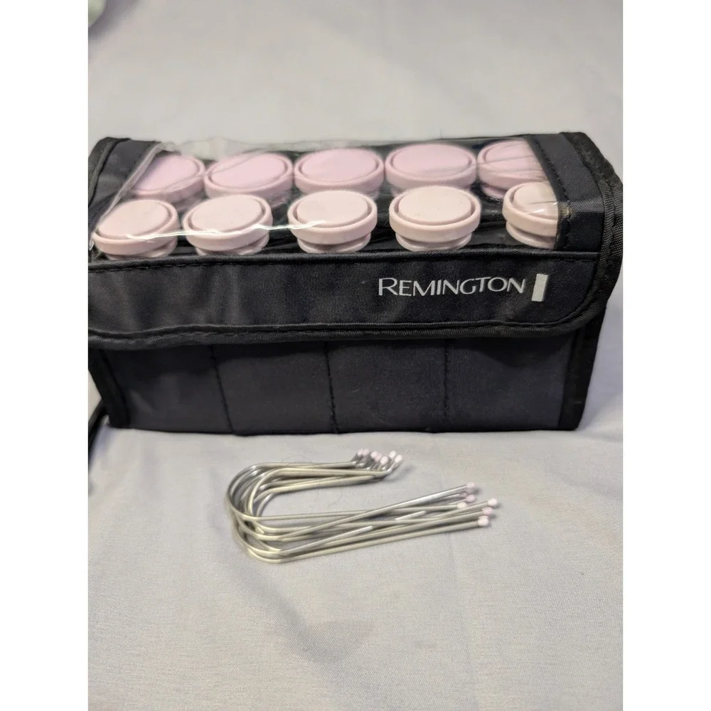 Remington Travel‎ Express Set Hot Rollers Hair Curlers Clips (10) Pink Black